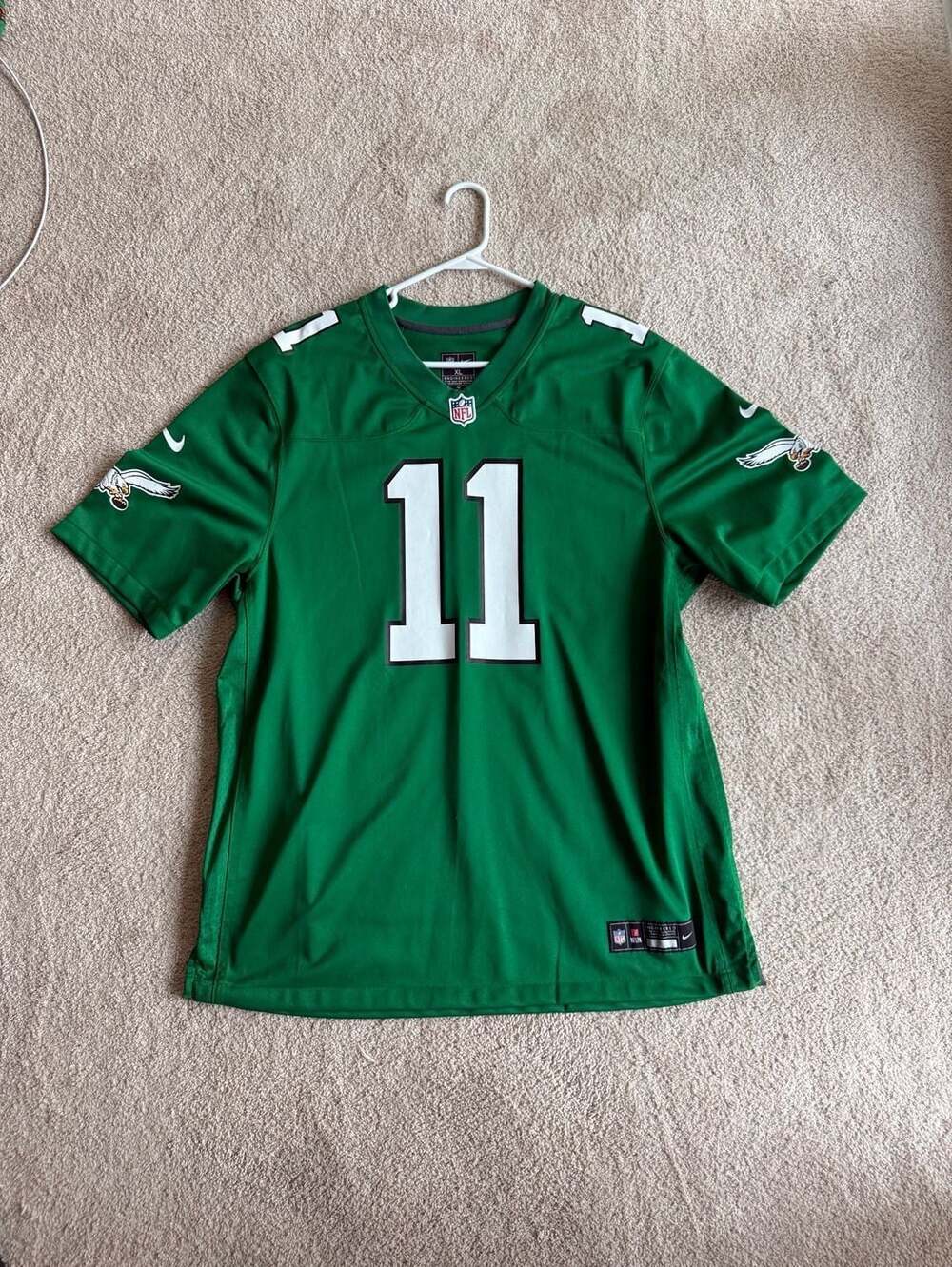 Nike Philadelphia Eagles A.J. Brown #11 Jersey Kelly Green Size XL
